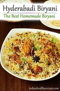 the best homemade biriyani recipe is made with rice, chicken and vegetables