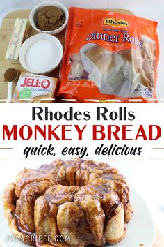 monkey bread recipe Recipes With Frozen Roll Dough, Monkey Bread With Pudding Recipe, Recipes Using Rhodes Frozen Bread, Monkey Bread Recipe With Rhodes Rolls, Monkey Bread Rhodes Rolls Overnight, Rhodes Rolls Monkey Bread Overnight, Frozen Bread Dough Recipes Rhodes, Copycat Rhodes Bread Dough Recipe, Cinnamon Rolls Using Rhodes Dinner Rolls