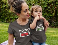 "These matching t-shirts are great for family celebrations, holidays and any other occasion. Father, Son, Mother, Daughter and Baby T-shirts for the all Family. Low Battery and Charged Battery Matching Family T-shirt Set. ➽ PRODUCTION Time - SAME DAY /if order is placed by 3PM PST/, except SUNDAY ➽ SHIPPING - USPS First Class 1-5 business days (2-3 days average) - USPS Priority Mail 1-2 Business days INTERNATIONAL SHIP time - USPS International post 7-20 business days all orders * Please expect Matching Short Sleeve T-shirt For Family Events, Family Matching Short Sleeve Tops For Family Events, Matching Tops For Family Events On Mother's Day, Matching Family T Shirts, Matching T Shirts, Mommy Baby, Low Battery, Father Son, Baby T Shirts