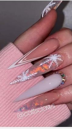 Nails Design With Rhinestones, Colored Acrylic Nails, Stiletto Nails Designs, Acrylic Nails Coffin Pink, Glitter Acrylic