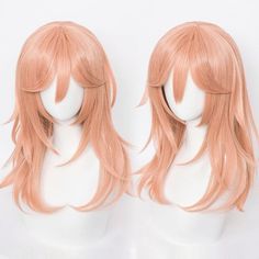 Wigs For Cosplay, Chainsaw Man Halloween, Orange Curly Wig, Haircuts With Straight Hair, Hair Reference Drawing, Cute Wigs, School Hair Styles, Wigs Orange, Hair Styles Cute