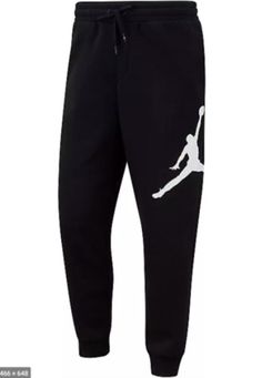 Description NEW 100% AUTHENTIC Air Jordan Men's Jumpman Fleece Joggers Pants with tags.  -Pants are NEW and NEVER WORN. Size: S, M, L, XL, XXL Color: BLACK / WHITE Payment & Shipping Payment is accepted via PayPal only. Please pay within 48 hours following the close of the auction. Item will be shipped through USPS First Class Mail within 1 business day of receiving payment. A free tracking number will be provided. -Shipping to the United States normally takes 2-5 days.  -International shipping Black Fleece Joggers For Leisure, Black Fleece Pants For Streetwear, Black Fleece Sweatpants Sportswear, Black Fleece Sweatpants In Sportswear Style, Black Fleece Sports Bottoms, Black Fleece Athleisure Bottoms, Fleece Sportswear Pants For Leisure, Fleece Pants For Leisure Sportswear, Leisure Fleece Sportswear Pants