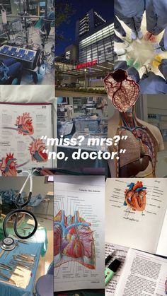 the collage shows various medical images and text that reads, miss? mrs? no doctor