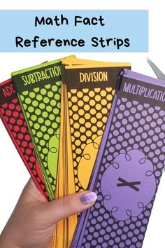 Math Fact Reference Strips