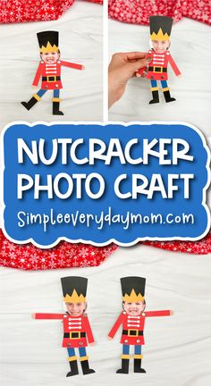 the nutcracker photo craft is made out of paper