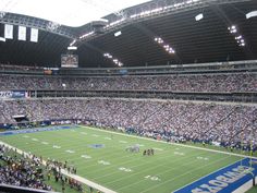 a football stadium filled with lots of people