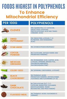 Fuel your mitochondria with the best! Explore foods rich in polyphenols to enhance mitochondrial efficiency. Unlock the secrets to sustained energy and well-being through the right nutritional choices. Tap to find out why mitochondrial health is the key to health and energy! | Health and Nutrition, Healthy Balanced Diet, Diet and Nutrition Shawn Wells, Polyphenols Food, Healthy Energy Foods, Diet Healthy Meals, Food For Energy, High Antioxidant Foods, Mitochondrial Health, Herbal Education