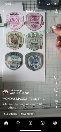 someone is making some magnets for their new business card or brochure that they're selling