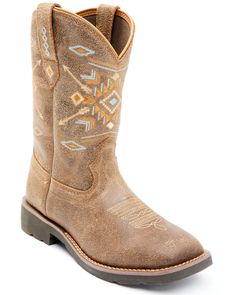 RANK 45 Women's Xero Gravity Aquinnah Western Performance Boots - Broad Square Toe, Brown Southwestern Embroidery, Barn Boots, Women's Cowboy Boots, Square Toe Western Boots, Womens Cowgirl Boots, Boot Barn, Roper Boots, Cowboy Boots Women, Wide Boots