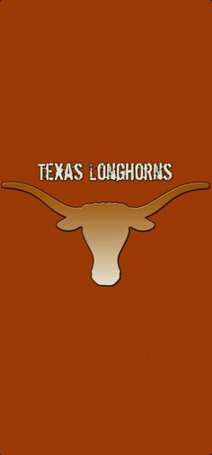 the texas longhorns logo on an orange background