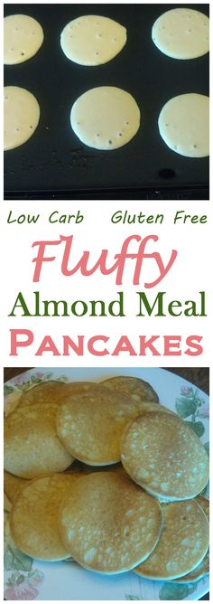 this is an image of fluffy almond meal pancakes