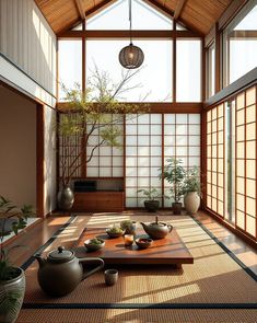 Tea Room Interior Design, Japanese Traditional Interior, Tatami Room Modern, Japanese Design Interior, Japanese Furniture Traditional, Japanese Traditional Room, Tea House Aesthetic, Tea Room Ideas, Japanese Tea House Interior