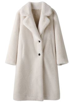 This luxuriously soft faux-fur coat will add a touch of glamour to any winter ensemble. Crafted with a notched collar and two-button closure, this midi-length coat will keep you warm and stylish when the temperatures drop. Perfect for the modern woman. Notched lapels Front two-button closure Long sleeves Midi length Faux fur Women's outerwear Item #3110141 Size info XS=US2=UK6=EU32 S=US4-6=UK8-10=EU34-36 M=US8-10=UK12-14=EU38-40 ★★ It would be helpful if you provided your height and weight so th White Long Fur Coat, Long Fur Coat, Thick Coat, Coat For Women, Fur Coats Women, Kpop Fashion Outfits, Long Sleeve Midi, Notched Collar, Kpop Fashion