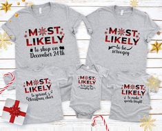 Matching Family Christmas Shirts 25 Quote, Most Likely to Superlative Funny Buffalo Plaid Holiday Outfit Mom Dad Baby Toddler Kid Friends - Etsy Family Christmas Shirt Ideas, Christmas Shirt Ideas, Diy Hobbies, Matching Family Christmas Shirts, Buffalo Plaid Pajamas, Funny Pajamas, Mom Dad Baby, Friends Tee, Christmas T Shirt Design