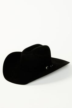 Black Black Flat Crown Fedora For Kentucky Derby, Black Western Top Hat For Ranch, Black Western Style Top Hat For Ranch, Western Black Brimmed Felt Hat, Black Brimmed Western Felt Hat, Black Short Brim Felt Hat For Ranch, Black Brimmed Felt Hat For Country Events, Black Brimmed Felt Hat For Western-themed Events, Black Western Style Brimmed Felt Hat