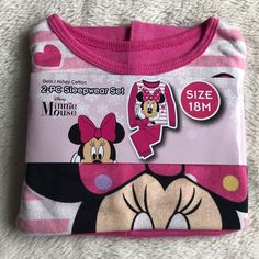 New Pink Disney Minnie Mouse Two Pieces Pajamas Minnie Mouse Cotton Sleepwear For Sleepover, Cute Mickey Mouse Sleepwear Loungewear, Minnie Mouse Cotton Sleepwear For Loungewear, Cotton Minnie Mouse Sleepwear, Cute Mickey Mouse Sleepwear For Loungewear, Minnie Mouse Cotton Sleepwear For Pajama Party, Pink Minnie Mouse Sleepwear For Bedtime, Cotton Minnie Mouse Sleepwear For Pajama Party, Cute Minnie Mouse Sleepwear