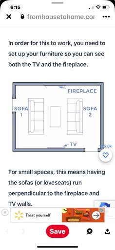 an app showing how to use the fire place