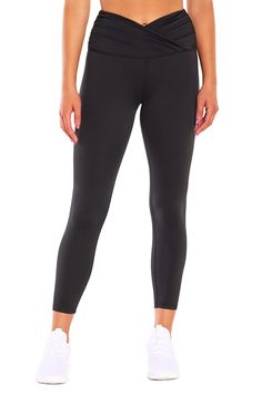 PRICES MAY VARY. High-rise legging with 4.5" waistband for full coverage, tummy control, and slimming compression. A performance-meets-fashion essential for every wardrobe. Cut from our opaque, double knit Opatek Lux fabric, soft-brushed and sweat-wicking for superior comfort Wrapped crossover waistband with shirring on the side seams detail. Inseam: 25 inches Gym Routine, Double Knit, High Rise Leggings, Active Wear Leggings, Luxury Store, Double Knitting, Fashion Essentials, Second Skin, Crossover