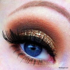 Gold Eyeshadow Looks, New Years Eve Looks, New Years Eve Makeup, White Eyeliner, Gold Eyeshadow, Kiss Makeup, Blue Eye, Makeup Geek, Love Makeup