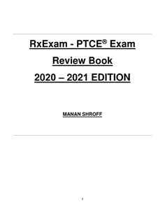 the exam manual for the rxcam pce exam is shown in black and white