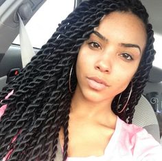 Large senegalese twists Large Senegalese Twists, Oscar Hairstyles, Blonde Box Braids, Short Box Braids, Hair Upstyles