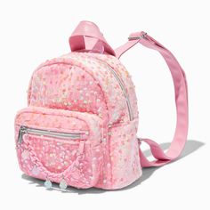 Claire's Pink Sequin Mini Backpack Claires Mini Backpacks, Sequin Backpack, Fashionable Jewelry, Accessories Bags Purses, Pink Backpack, Pink Sequin, Sequin Mini, Jewelry And Accessories, Mini Backpack