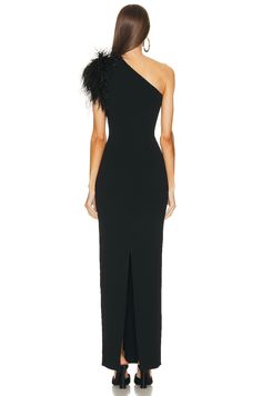 This One Shoulder Feather Sleeveless Maxi Dress is perfect for making a lasting impression. Featuring a contoured silhouette, asymmetrical neckline, and one-shoulder design, this dress is crafted from a medium-stretch blend of acetate, spandex, and a synthetic fiber. With elastic empire waistline, ankle-length hem, and statement feather decoration, this unique dress is perfect for any special occasion. Waistline: empire Type: Camisole Style: Women Dress, Casual Vestidos Sleeve Style: One-Shoulde Sleek Fitted One Shoulder Dress For Formal Occasions, Fitted One Shoulder Dress For Gala With Straight Neckline, Chic Asymmetrical Neckline Dress For Black-tie Events, Chic Dresses For Black-tie Events With Asymmetrical Neckline, Chic Dress With Asymmetrical Neckline For Black-tie Events, Sleek Sleeveless One Shoulder Party Dress, Sleek One Shoulder Dress With Asymmetrical Neckline For Evening, Fitted One-shoulder Dress For Gala, Chic One-shoulder Dress With Asymmetrical Neckline For Dinner