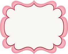 a pink and white frame with an empty space in the middle