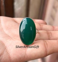 Hello guys, Welcome to my Etsy shop, Have a very nice day, Best of luck to visit my shop . Dear buyer,  All our items are 925 sterling silver and all these items are made by our own hands, we work hard to make these beautiful jewelry. stone - Green onyx material - 925 sterling silver  stone shape-oval setting-  Bezel This is classy fine hand-crafted sturdy Green onyx  ring . Oval Setting, Jewelry Stone, Unique Ring, Onyx Ring, Green Onyx, Cocktail Ring, Gemstone Ring, Statement Ring, Rings Statement