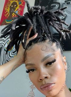 Locs With Edges Out, Locs Edges, Short Goddess Locs, Faux Locs Marley Hair, Short Dread Styles, Dreadlocks Hair Care, Short Dreadlocks Styles, Beautiful Locs, Short Locs Hairstyles