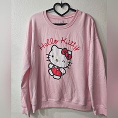 Brand New With Tags Hello Kitty Baby Pink Pullover Sweatshirt. So Cute! Size Small, But Runs Oversized. Message Me If You Have Any Questions And Check Out My Other Listings. Trendy Hello Kitty Cotton Sweatshirt, Trendy Cotton Sweatshirt With Hello Kitty Print, Casual Cartoon Print Sweater, Hello Kitty Print Top For Winter Streetwear, Trendy Hello Kitty Print Crew Neck Top, Casual Cotton Sweatshirt With Hello Kitty Print, Hello Kitty Cotton Crew Neck Top, Trendy Hello Kitty Print Crew Neck Sweatshirt, Hello Kitty Print Crew Neck Cotton Sweatshirt