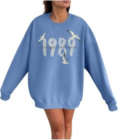 Amazon.com: 1989 Concert Sweatshirts T Shirts for Women Oversized Crewneck 1989 Sweatshirt Long Sleeve Loose Fit Outfit Hoodie Pullover : Clothing, Shoes & Jewelry 1989 Sweatshirt, Outfit Hoodie, College Outfit, Crewneck Sweatshirt Women, Graphic Print Sweatshirt, Boutique Trends, Oversized Crewneck, Sweatshirt For Women, Concert Shirts