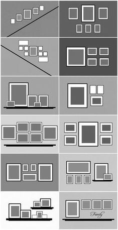 several different types of frames are shown in black and white, including one for each frame