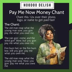 Do you need a Hoodoo money spell with no ingredients? Try this one! If someone owes you money, this chant is traditional to get them to pay you quickly. Hoodoo Money, Honor Ancestors, Hoodoo Delish, Job Spell, Spell Chants, Earnest Money, Money Spells Magic, Wicca Recipes, Hoodoo Magic