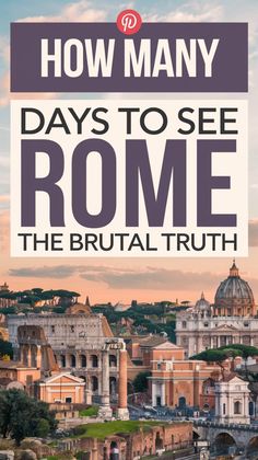 the cover of how many days to see rome, the brutatruth