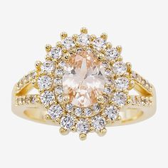 Ring Style: Halo RingsFeatures: Nickel Free, In A Gift BoxShape: OvalStone Cut: OvalStone Millimeter Measurement: 6 Mm Length, 8 Mm WidthMetal Color: Gold ToneMetal: 14k Gold Over BrassBand Width: 2.5mmCare: Wipe CleanStone Type: 51 Cubic ZirconiaCountry of Origin: Imported Oval Gold Crystal Promise Ring, Gold Oval Crystal Promise Ring, Gold Flower Ring With Cubic Zirconia Center Stone, Gold Oval Halo Diamond Ring, Oval Flower Ring With Center Stone For Promise, Gold Oval Flower Ring, Classic Oval Flower Ring, Gold Oval Crystal Ring With Center Stone, Gold Oval Halo Ring With Prong Setting