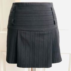 Nwot Blu Sand Pleats Mini Black Skirt Size 40 Loop Belt Made In Italy Approximate Measurements Waist 14” Length 14” Bought This In Venice, Italy Years Ago For Our Daughter, Never Been Worn. No Stain, Holes Or Tear. Excellent Condition. New In Poshmark? Use Code Shopmycloset_sd To Sign Up & Save $10 On Your First Posh Purchase. Classic Black Fitted Pleated Skirt, Classic Fitted Black Skort, Black Fitted Pleated Skirt For Office, Fitted Black Pleated Skirt For Office, Fitted Black Lined Bottoms, Black Skirt For Workwear With Short Inseam, Black Pencil Skirt Skort For Formal Occasions, Fitted Skirted Skort For Formal Occasions, Black Formal Pencil Skirt Skort