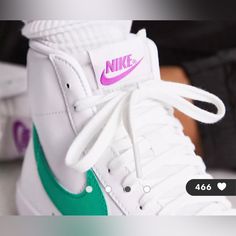 Brand New In Box, Never Worn Nike Custom Green High-top Sneakers, Green Mid-top Custom Sneakers For Sports, Nike Multicolor Mid-top Sneakers, Nike Green High-top Sneakers With Branded Insole, White Court Shoes, Shoes Nike Blazer, Nike Vapor Max, Blazer Mid 77 Vintage, Nike Air Max 200