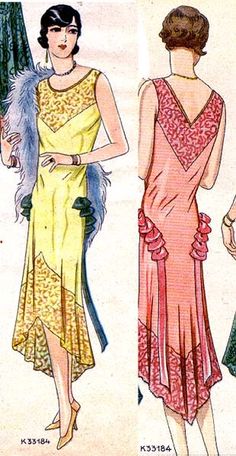 1920 Style, 1920's Fashion, 20th Century Fashion, Vintage Dress Patterns, 20s Fashion, Dress Making Patterns