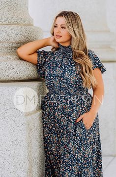 Our Best Seller has now been RESTOCKED! Our Skyler dress comes in a new floral print! This design emits elegance and poise. Featuring a classy smocked neckline with flutter sleeves. Delicate design details include petite floral pattern and smocked waist and ruffle tier skirt that flows and moves gracefully. Our Skyler Maxi is your new go-to special event dress or anytime dress! This is a timeless piece that you will love wearing all year! Product Fit + Details: Smocked neckline Smocked waist Poc Modest Short Sleeve Floral Dress With Ditsy Print, Elegant Short Sleeve Smocked Dress With Floral Print, Short Sleeve Smock Floral Dress For Garden Party, Chic Smocked Dress With Floral Print And Short Sleeves, Chic Short Sleeve Smocked Dress With Floral Print, Special Event Dresses, Spring Prints, Pregnancy Maxi Dress, Tier Skirt