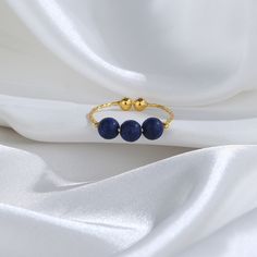 Size: Adjustable Opening Fashion Element: Pearl Style: Korean Korean Style Adjustable Yellow Open Ring, Yellow Adjustable Open Ring, Lapis Lazuli Ring, Index Finger, Style Korean, Ring Finger, Pearl Ring, Yellow Gold Rings, Lapis Lazuli