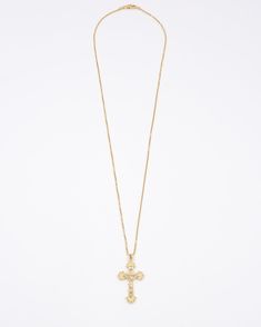 Anastasia Cross Necklace14K Gold Filled18" or 20" Length1.2" Pendant Gold Cross Pendant Necklace With Box Chain, Gold Plated Cross Pendant Necklace With Gold Chain, Elegant Gold Cross Necklace With Chain, Yellow Gold Cross Chain Jewelry, Yellow Gold Cross Chain Necklace, Formal Cross Pendant Necklace With Chain, Formal Cross Pendant Chain Necklace, Gold Pendant Cross Necklace With Chain, Gold Cross Pendant Necklace With Chain