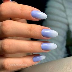 Lovely Ombre Design Ombre Nail Colors, Ombre Nails Tutorial, Light Blue Nails, Her Nails, Ombre Nail Designs