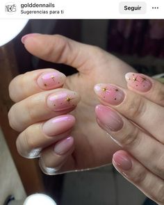 Colourful Almond Nails, Ombre Colour, Cute Simple Nails, Blush Nails, Soft Nails, Uñas Acrilicas, Nail Art Brushes, Nails Desing, Birthday Nails