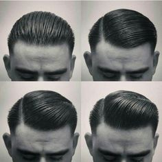 hair style Greaser Hair, Trendy We Fryzurach, Rockabilly Hair, Pin Up Outfits, Slicked Back Hair, Corte De Cabelo Masculino, Pompadour, Boy Hairstyles, Hair And Beard Styles