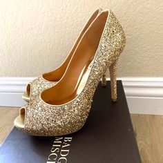 Like New, Worn About 20mins Badgley Mischka Shoes, Glitter Heels, Badgley Mischka, Ever After, Shoes Women Heels, Shoes Heels, Like New, Size 7, Glitter