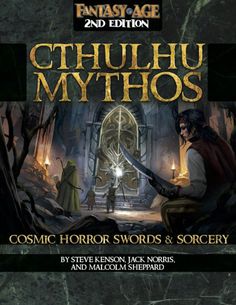 the cover for fantasy and science book cthulu mythos cosmic horror swords and sorcery