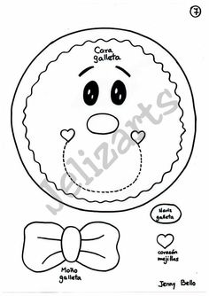 a paper plate with a face on it and a bow tie around the neck, in spanish