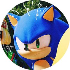 an image of sonic the hedgehog with graffiti on it's face and name