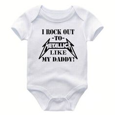 Metallica Baby Bodysuit Shirt Rock & Roll Infant Kids Tshirt Band Music Outfit | eBay Metallica Baby, Kids Onesies, Band Outfits, Bodysuit Shirt, Baby Rocker, Kids Tshirt, Band Music, Rock Roll, Funny Baby